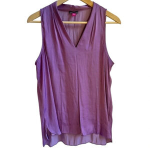 Vince Camuto Satiny Lilac Tank Top Blouse